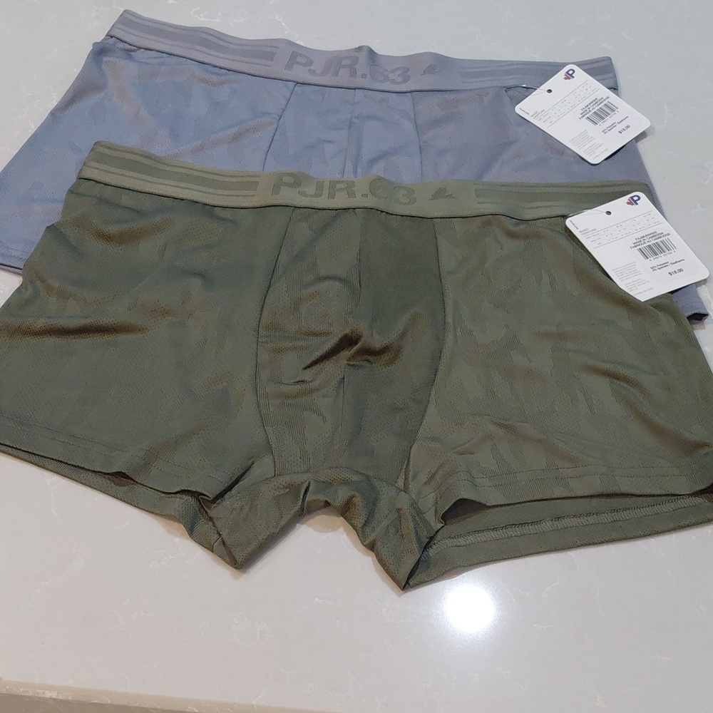 PJR.63 Men's Athletic Boxer Briefs - Gray & Olive